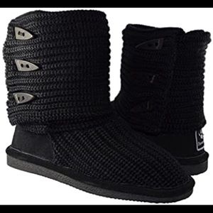 New Black Knit Boots